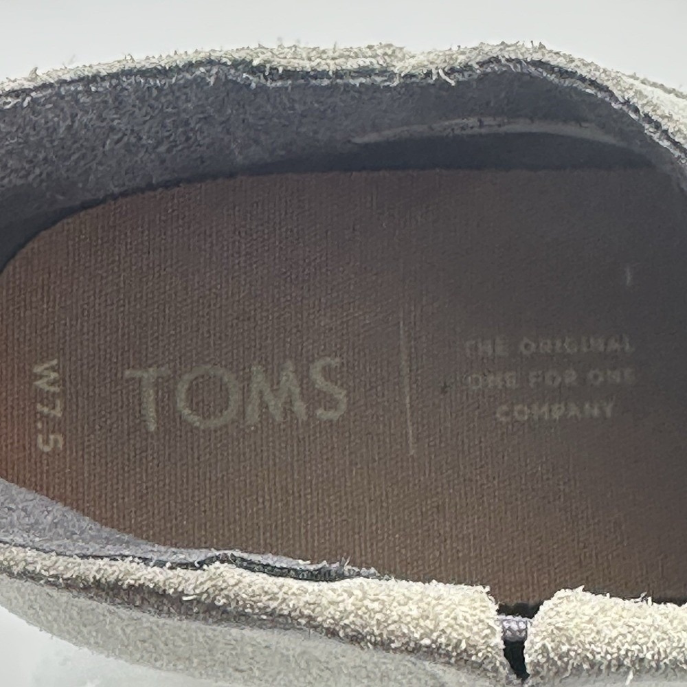 Toms W 7.5 Leilani Drizzle Grey Suede Ankle Boots Indie Urban Minimalist Chic - Picture 6 of 6